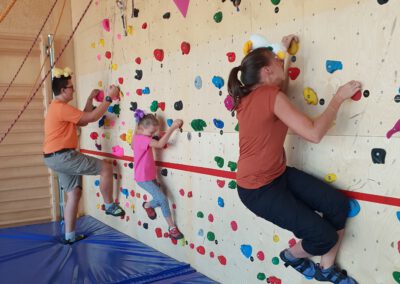 Bouldern mit Stofftieren